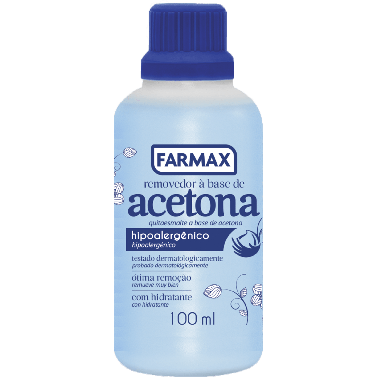 Removedor de Esmalte Farmax com Acetona 100 ml