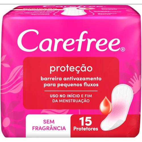 PROTETOR DIARIO CAREFREE PROTEÇÃO 15U SEM PERFUME