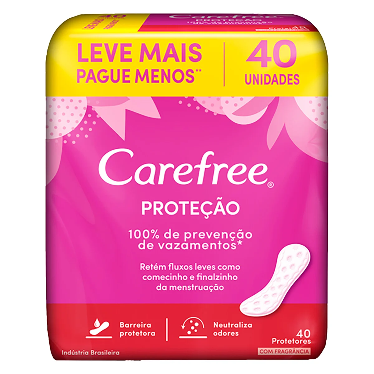 PROTETOR DIARIO CAREFREE PROTEÇÃO 40U COM PERFUME