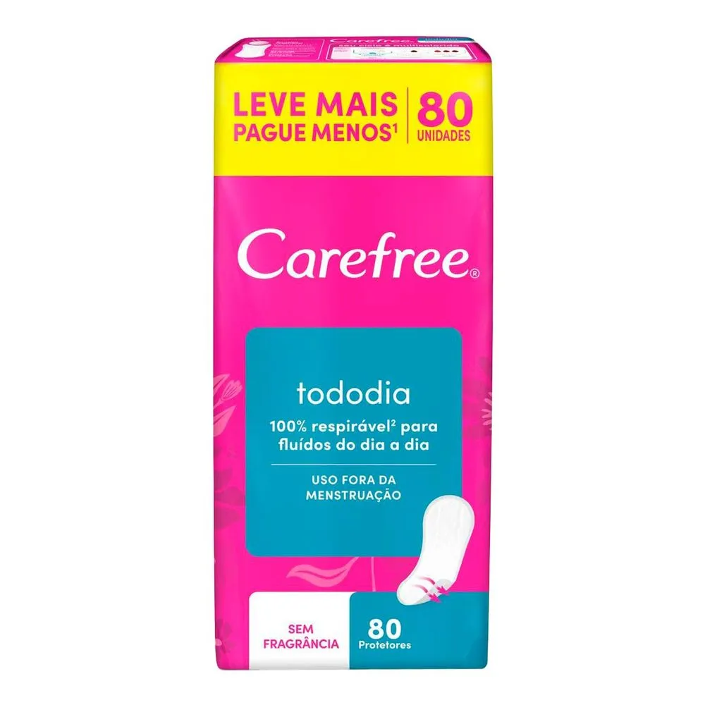 PROTETOR DIARIO CAREFREE TODO DIA 80U SEM PERFUME