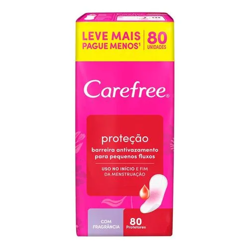 PROTETOR DIARIO CAREFREE PROTEÇÃO 80U COM PERFUME