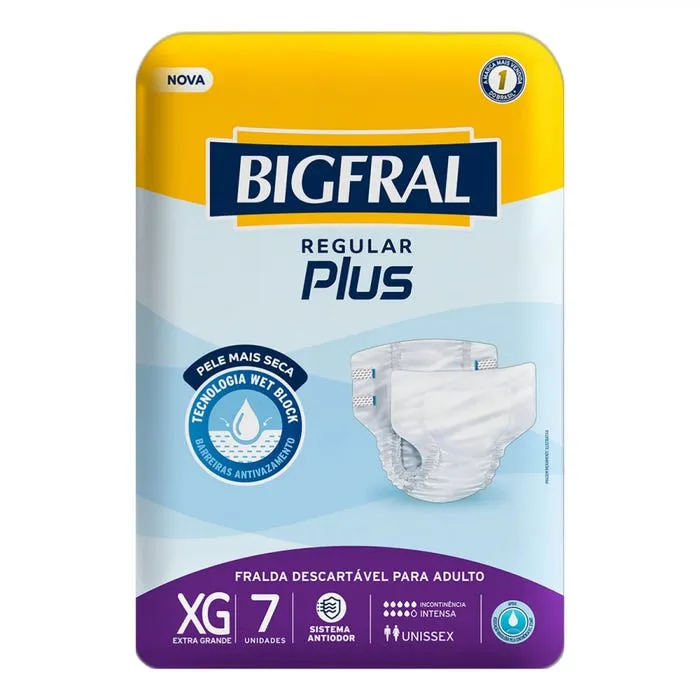 FRALDA DESCARTAVEL GERIATRICA BIGFRAL PLUS XG 7U