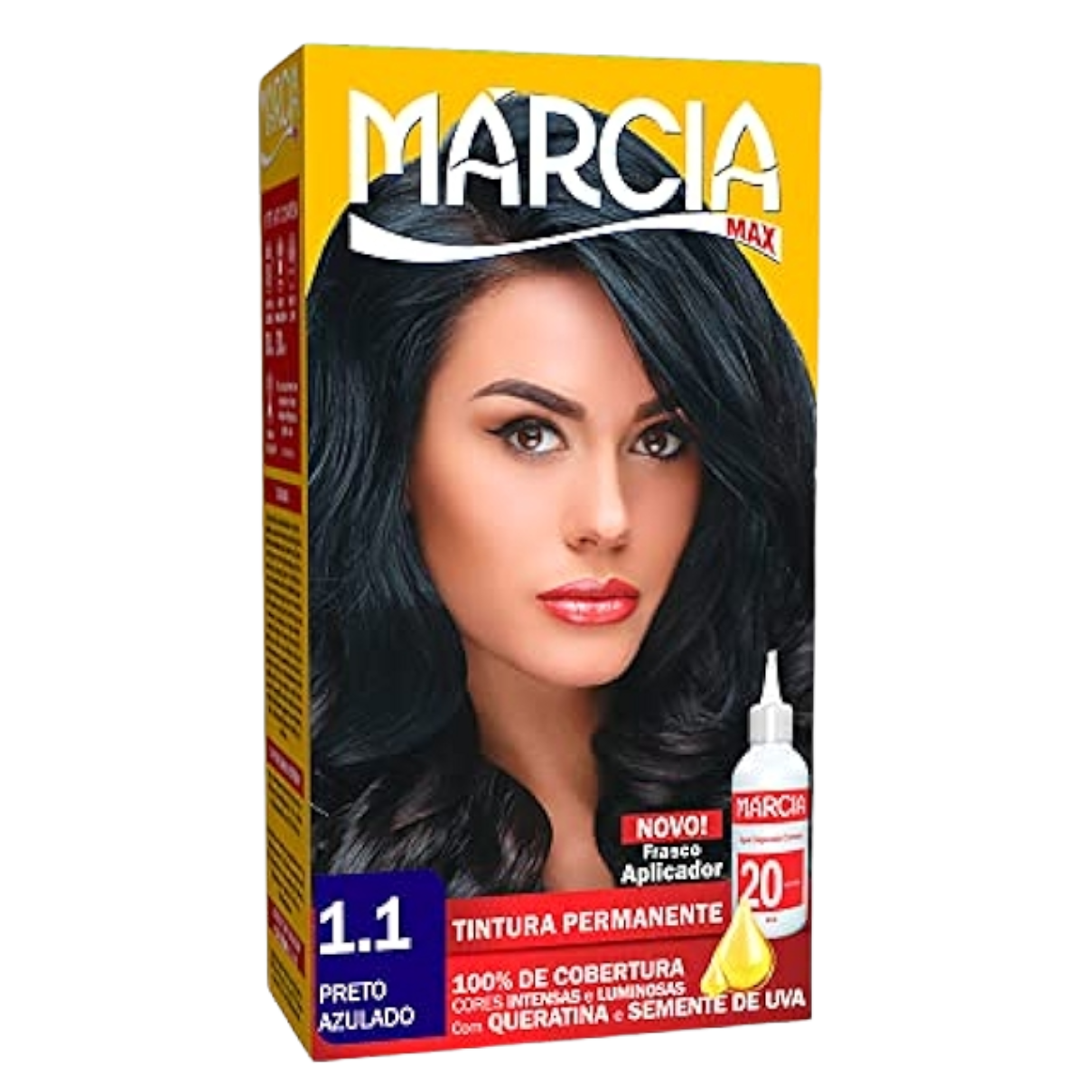 TINTURA PERMANENTE MARCIA PRETO AZULADO 1.1