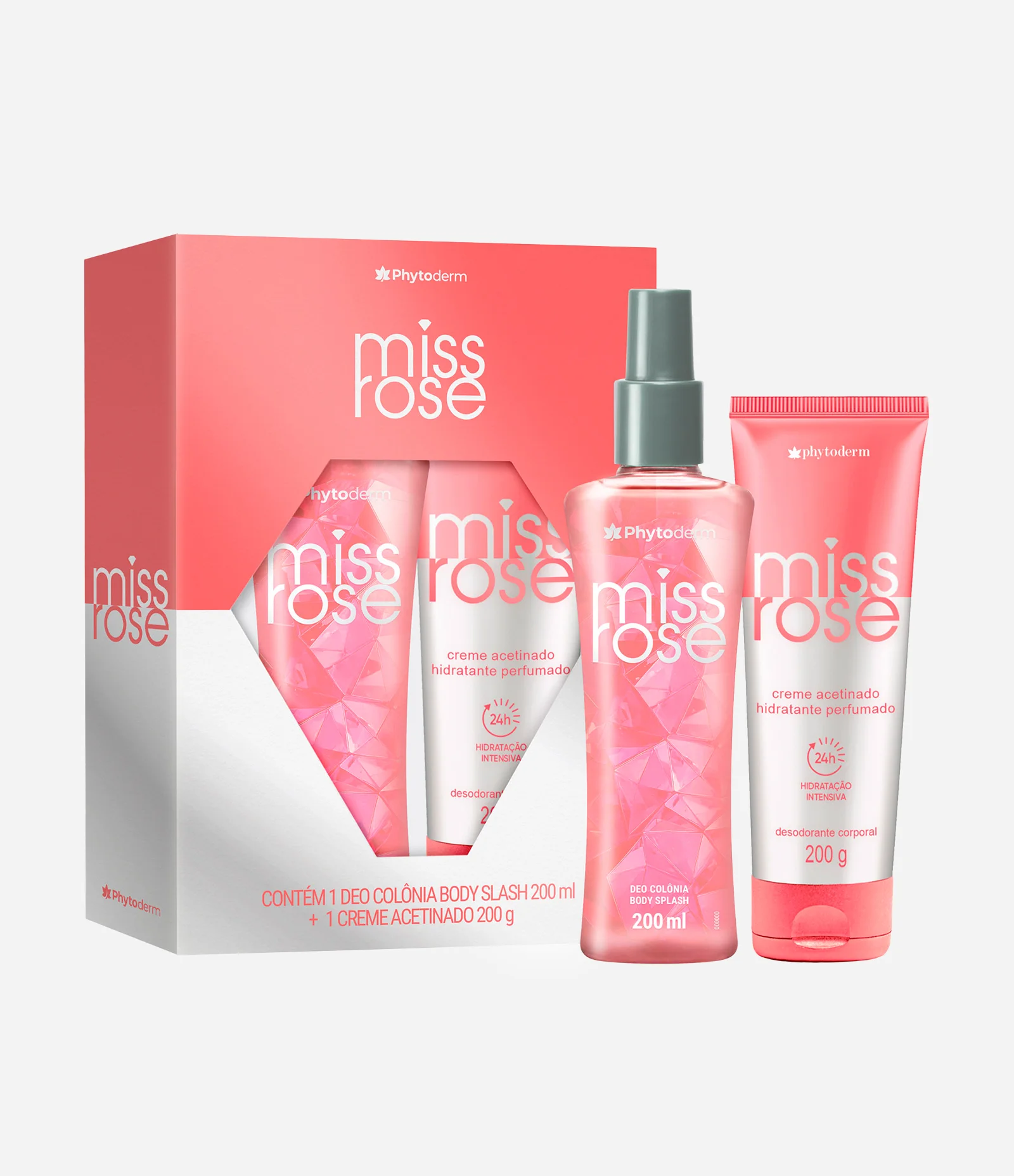 KIT PHYTODERM BODY 200ML + CREME 200G MISS ROSE