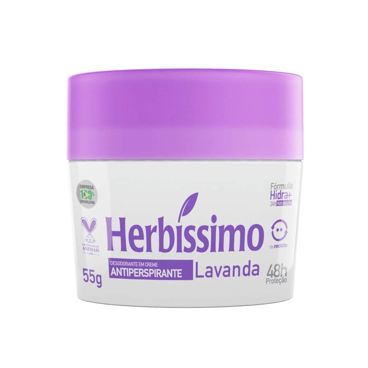 DESODORANTE CREME HERBISSIMO LAVANDA POTE 55G