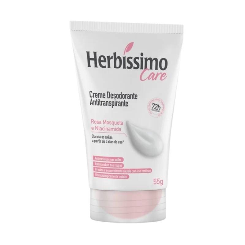 DESODORANTE CREME HERBISSIMO CARE ROSA MOSQUETA BISNAGA 55G