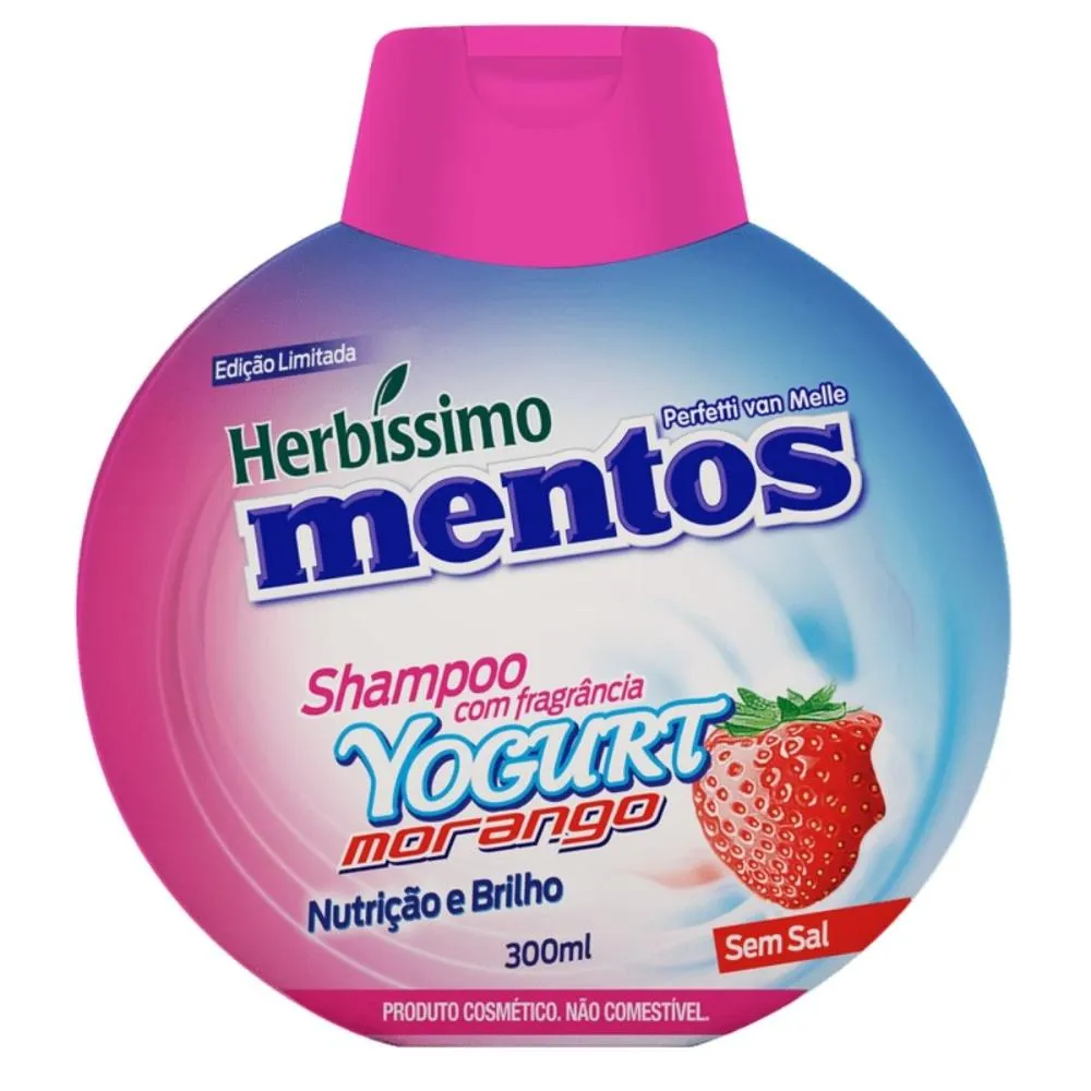 SHAMPOO HERBISSIMO MENTOS MORANGO 300ML