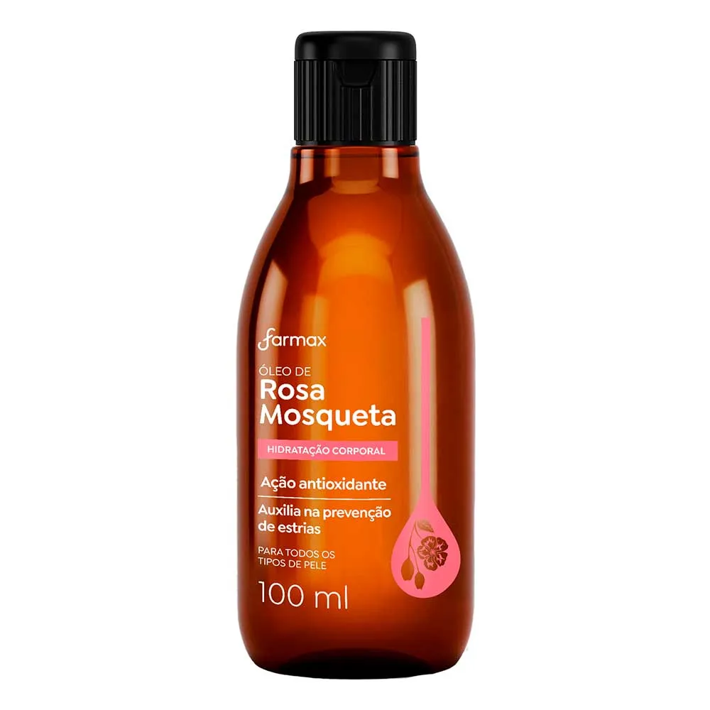 OLEO CABELO/CORPO ROSA MOSQUETA FARMAX 100ML