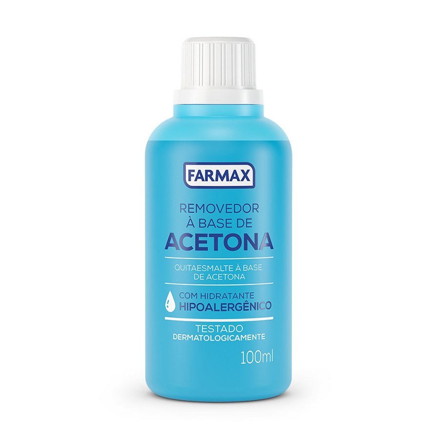 REMOVEDOR ACETONA FARMAX 100ML FD 12U