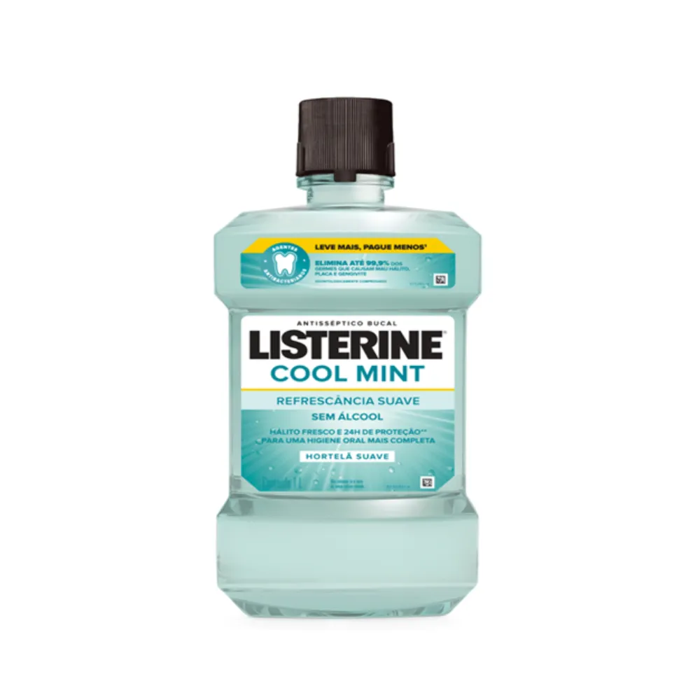 ANTISSEPTICO BUCAL LISTERINE 1L COOL MINT ZERO ALCOOL