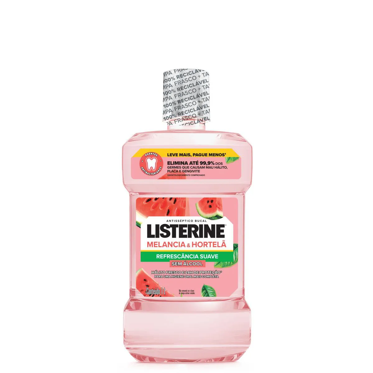 ANTISSEPTICO BUCAL LISTERINE MELANCIA + HORTELA 500ML