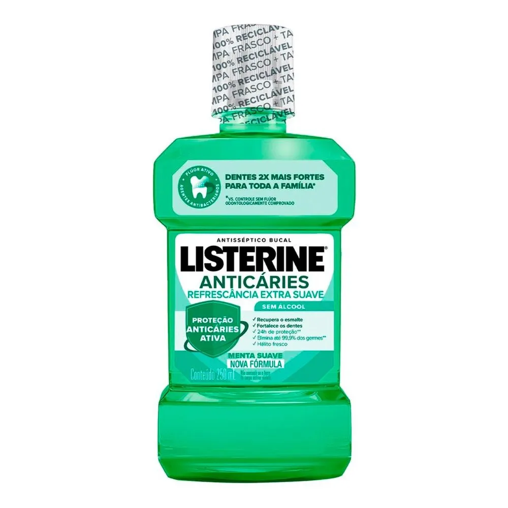 ANTISSEPTICO BUCAL LISTERINE ANTICARIES 250ML