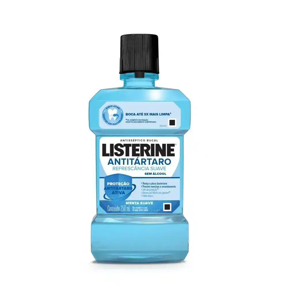 ANTISSEPTICO BUCAL LISTERINE ANTITARTARO 250ML ZERO