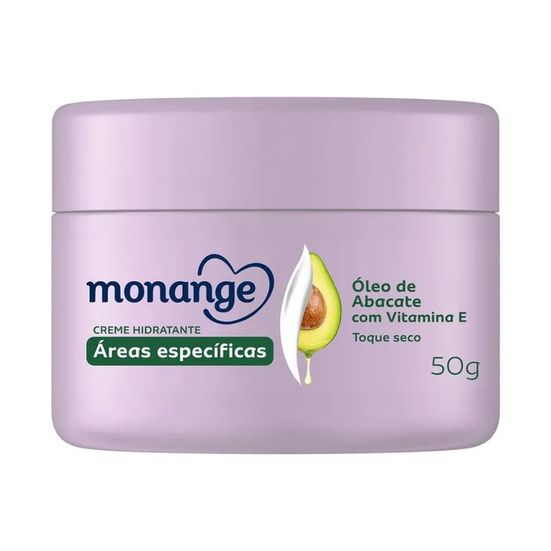 CREME HIDRATANTE AREAS ESPECIFICAS MONANGE ABACATE 50G