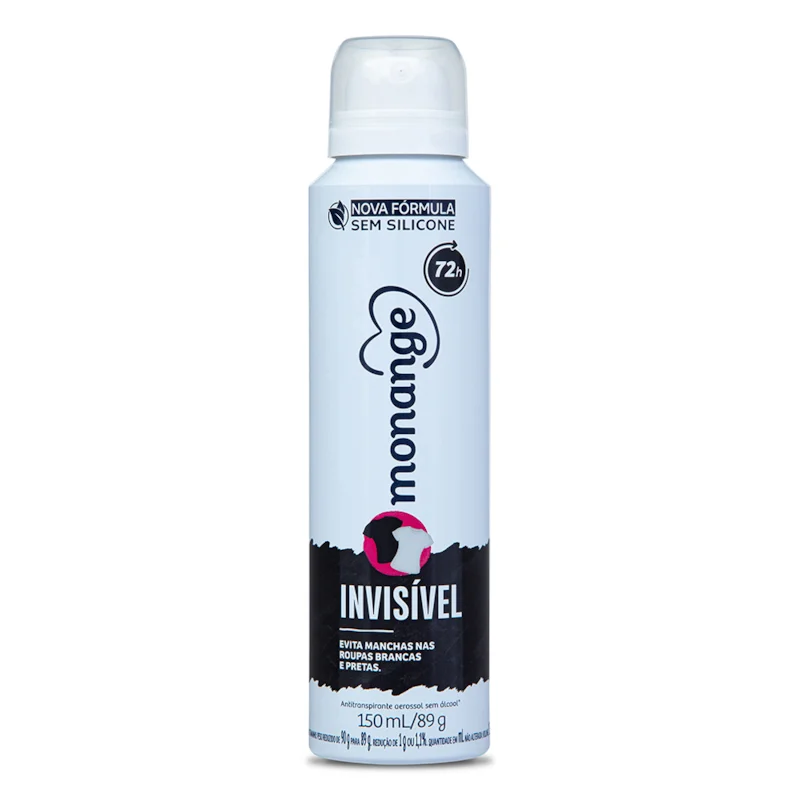 DESODORANTE AEROSOL MONANGE INVISIVEL 150ML