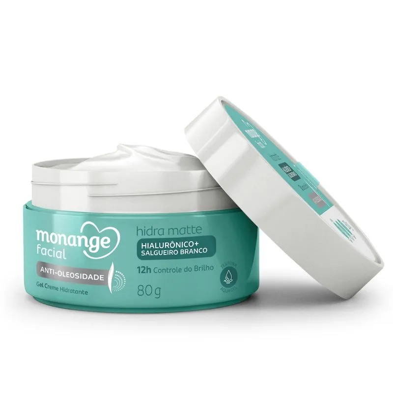 GEL CREME FACIAL MONANGE HIDRA MATTE ANTIOLEOSIDADE 80G
