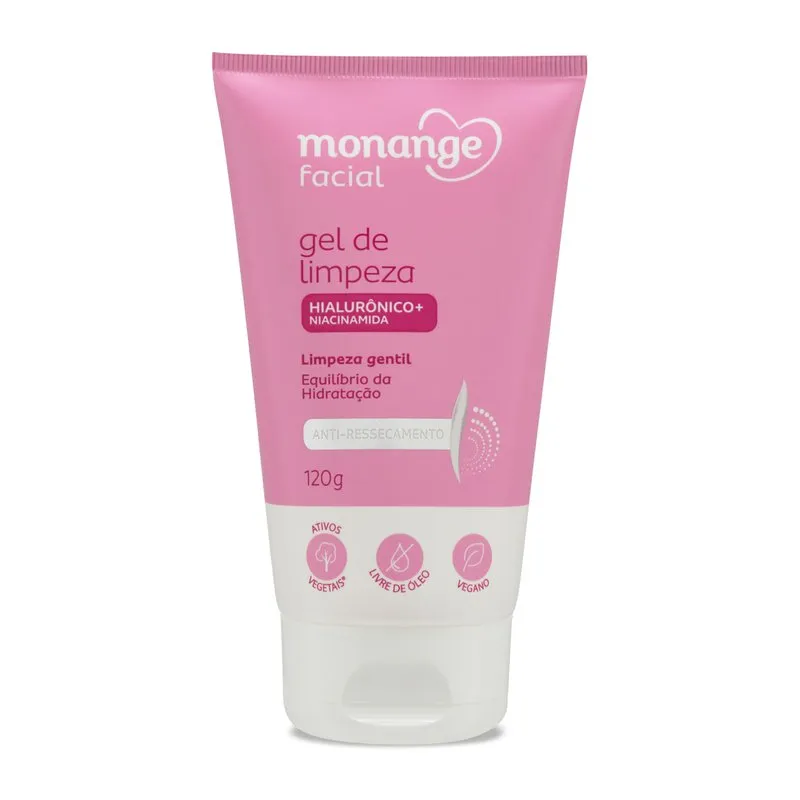 GEL LIMPEZA FACIAL MONANGE ANTI-RESSECAMENTO 120G