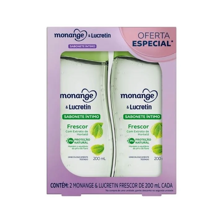 KIT SABONETE INTIMO MONANGE LUCRETIN FRESCOR 2X200ML
