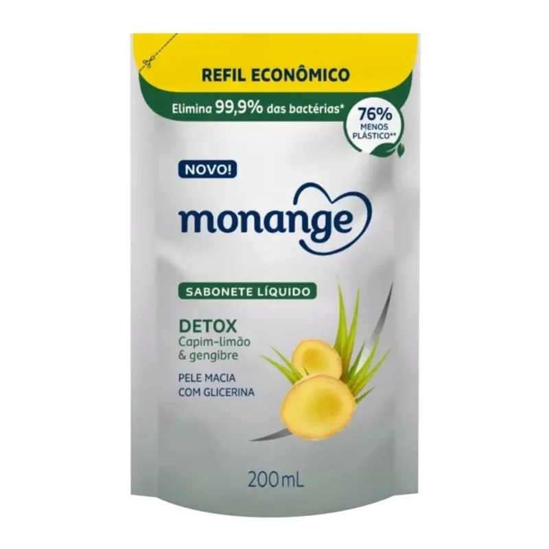 SABONETE LIQUIDO MONANGE DETOX REFIL 200ML
