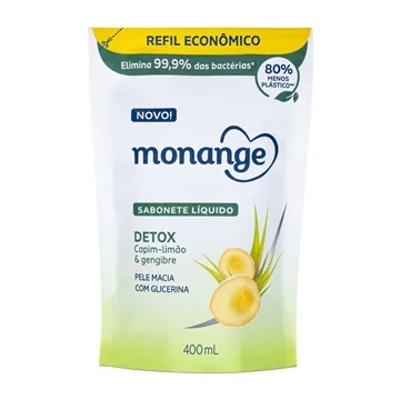SABONETE LIQUIDO MONANGE DETOX REFIL 400ML