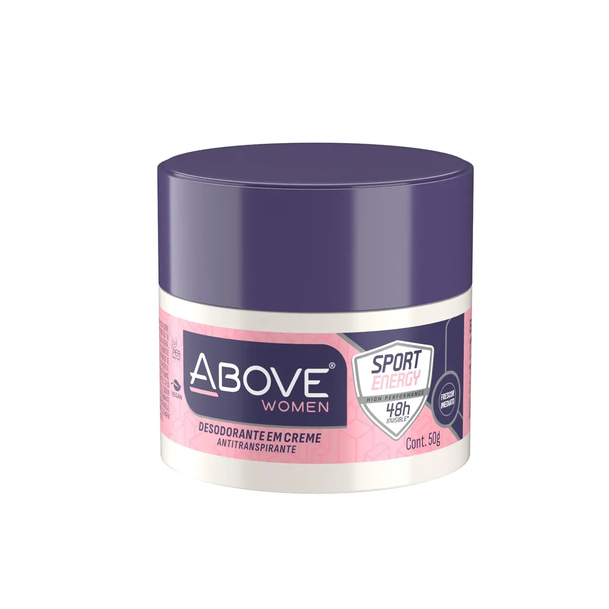 DESODORANTE CREME ABOVE SPORT ENERGY FEMININO 50G POTE