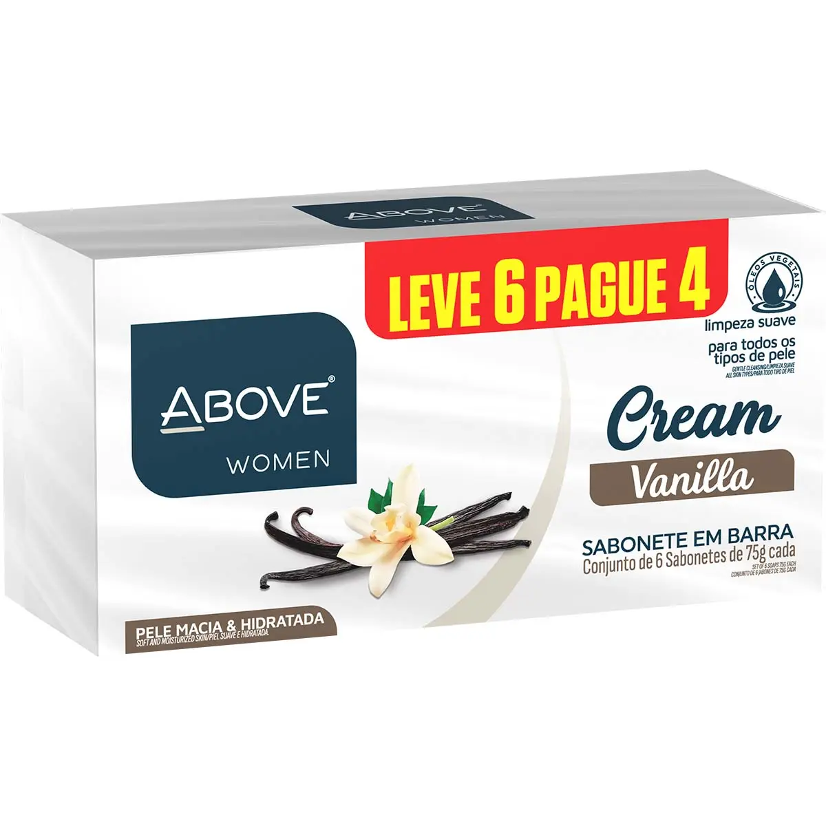 SABONETE ABOVE BARRA LV6PG4 CREAM VANILLA 75G