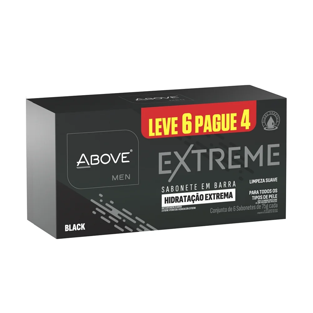SABONETE ABOVE BARRA LV6PG4 EXTREME BLACK 75G