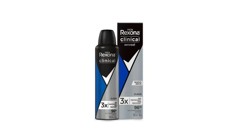 DESODORANTE AEROSOL REXONA CLINICAL CLEAN MASCULINO 150ML