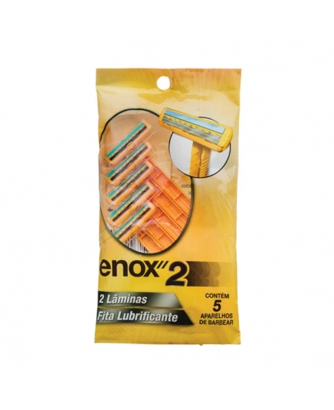 APARELHO DE BARBEAR ENOX 2 LAMINAS PACOTE 5U