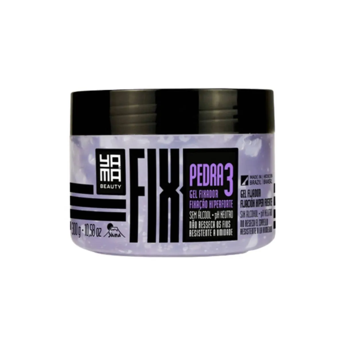 GEL FIXADOR CABELO YAMAFIX PEDRA 3 POTE 300G