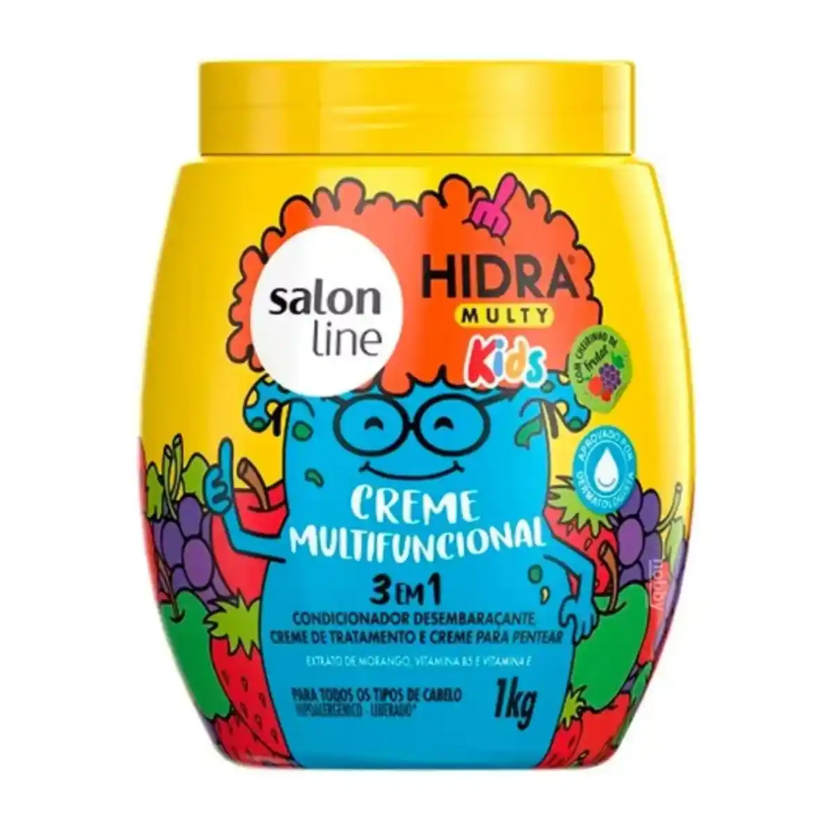 CREME SALONLINE MULTIFUNCIONAL HIDRA MULTY KIDS 3EM1 1KG