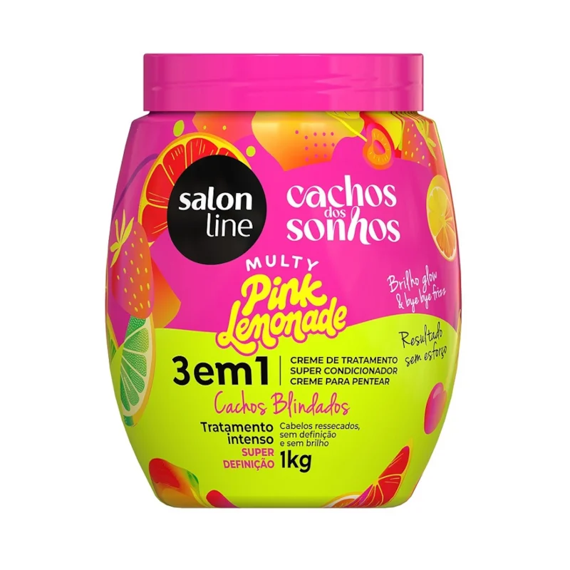 CREME PENTEAR SALONLINE 3EM1 MULTY PINK LEMONADE 1KG
