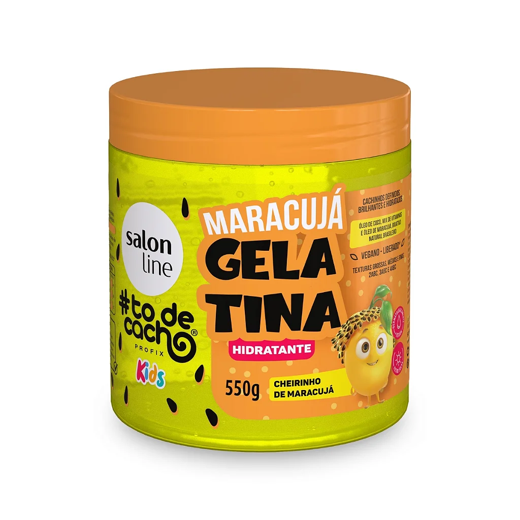 GELATINA CABELO SALONLINE KIDS MARACUJA 550G