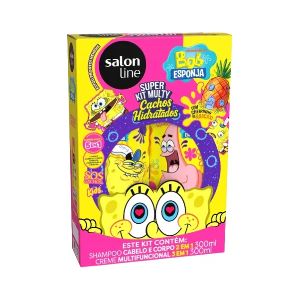 KIT SH 300ML+CR MULTIFUNCIONAL 300ML SALONLINE CACHOS HIDRATADOS