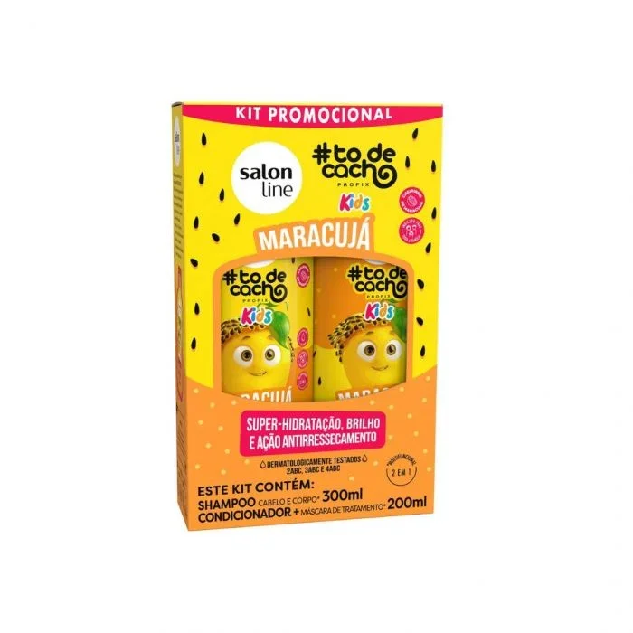 KIT SH 300ML+COND 200ML SALONLINE TO DE CACHO KIDS MARACUJA