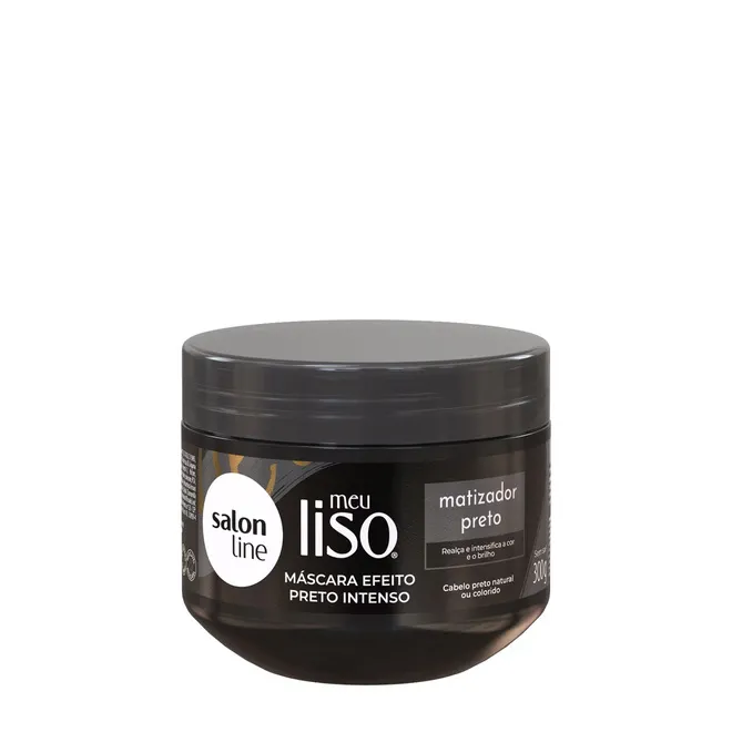 MASCARA CABELO SALONLINE MEU LISO MATIZADORA PRETO 300G