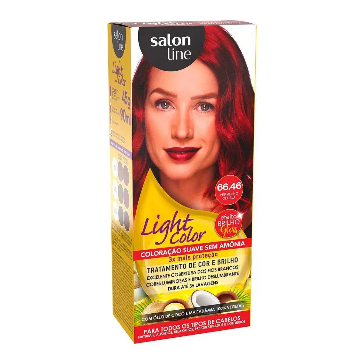 TINTURA LIGHT COLOR SALONLINE VERMELHO CEREJA 66.46