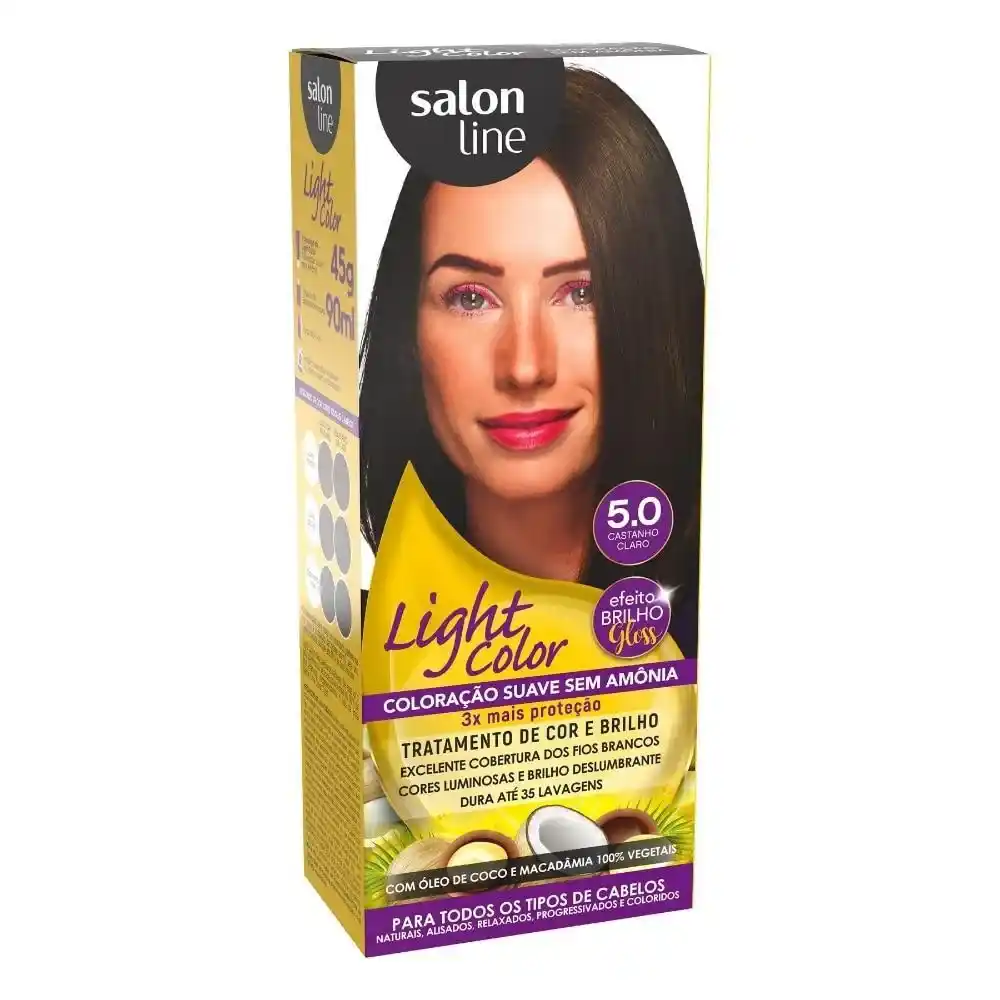 TINTURA LIGHT COLOR SALONLINE CASTANHO CLARO 5.0