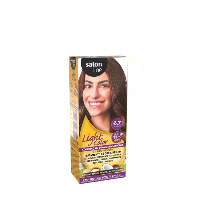 TINTURA LIGHT COLOR SALONLINE CHOCOLATE 6.7