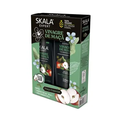 KIT SHAMPOO+CONDICIONADOR 325ML SKALA VINAGRE DE MACA
