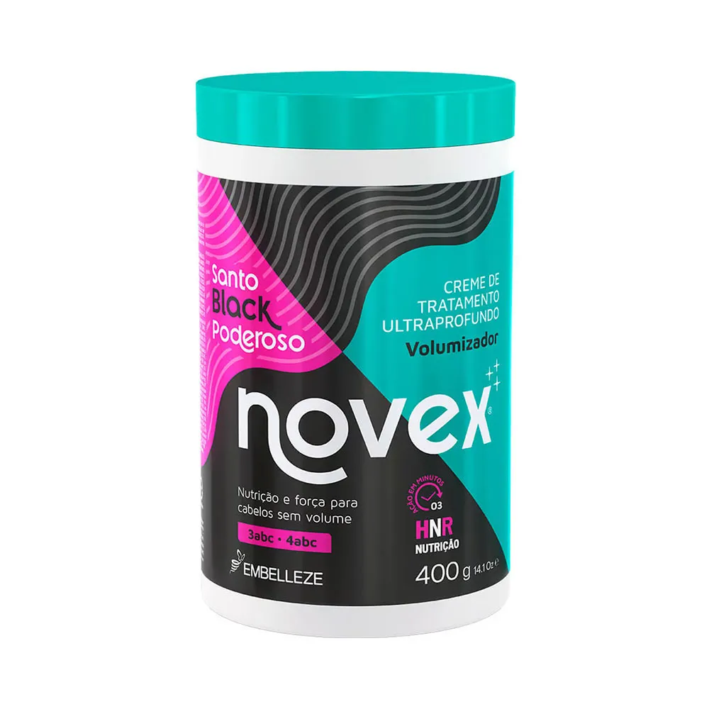 CREME TRATAMENTO NOVEX SANTO BLACK PODEROSO 400G