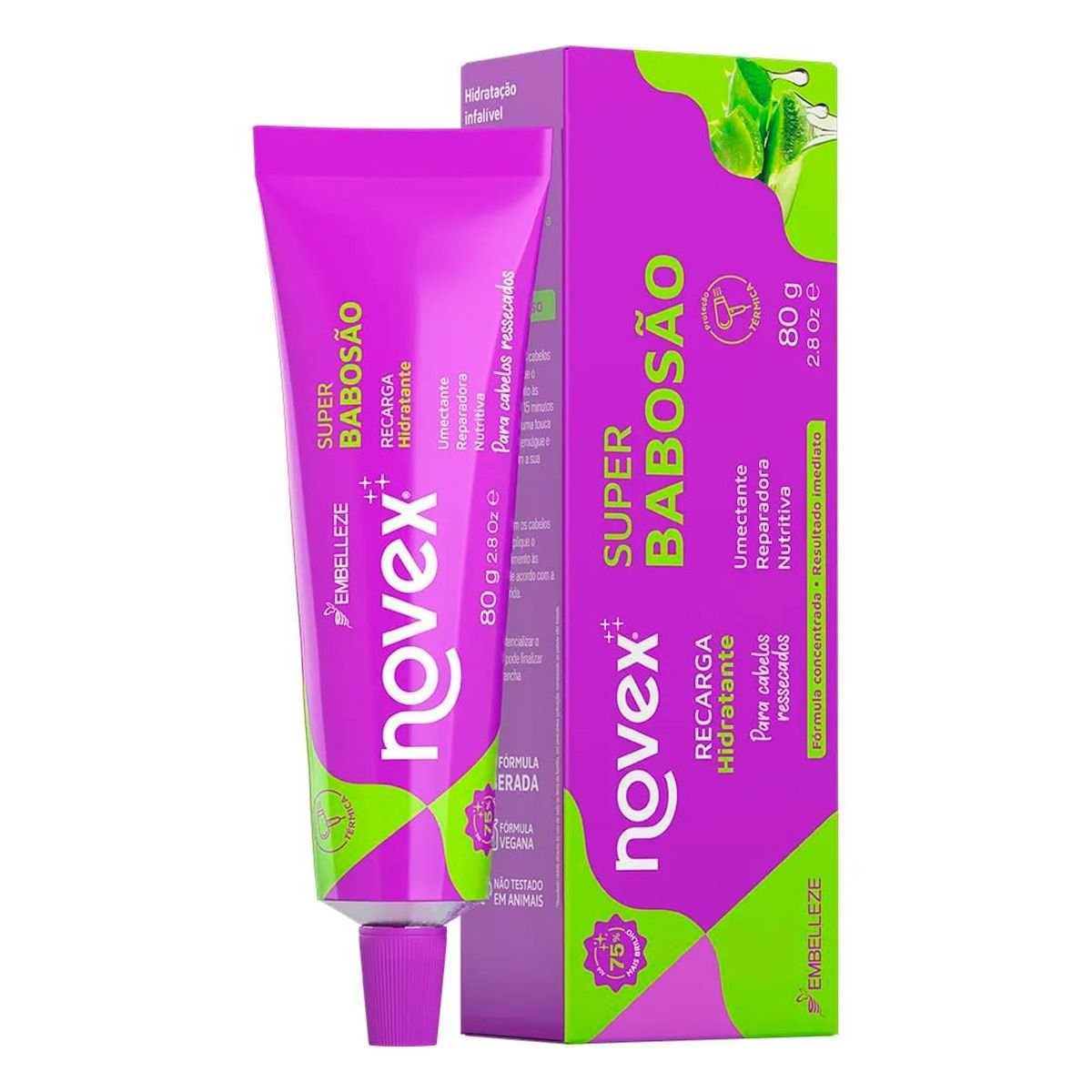 MASCARA CABELO NOVEX RECARGA SUPER BABOSAO 80G