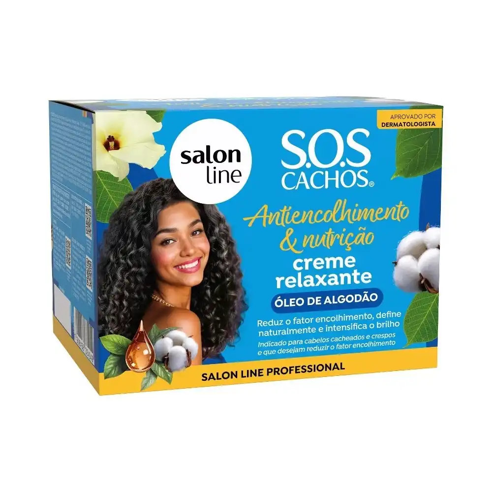 CREME RELAXAMENTO CABELO SALON LINE OLEO DE ALGODAO 200G