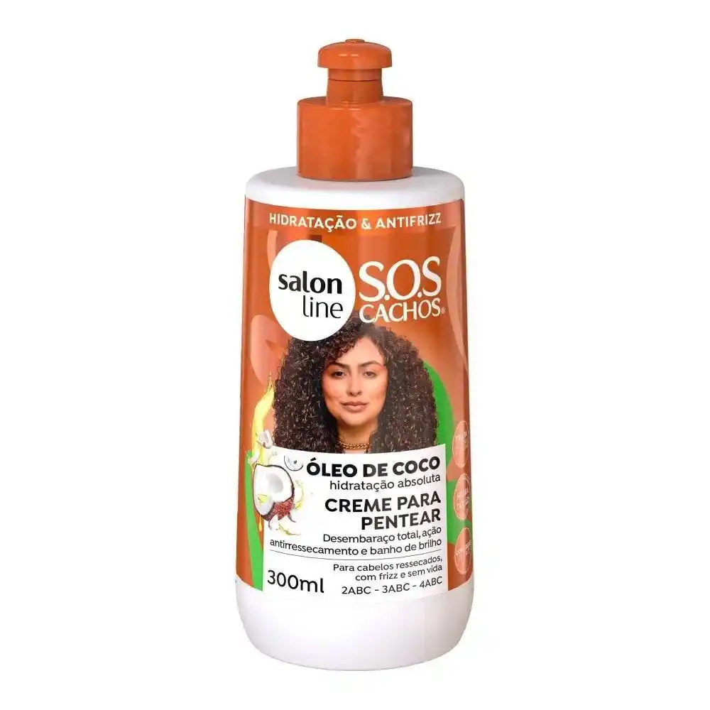 CREME PENTEAR SALONLINE SOS CACHOS OLEO DE COCO 300ML