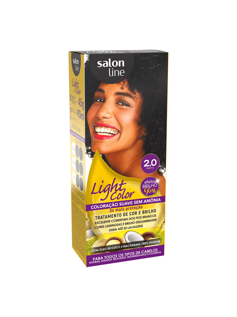 TINTURA LIGHT COLOR SALONLINE PRETO 2.0