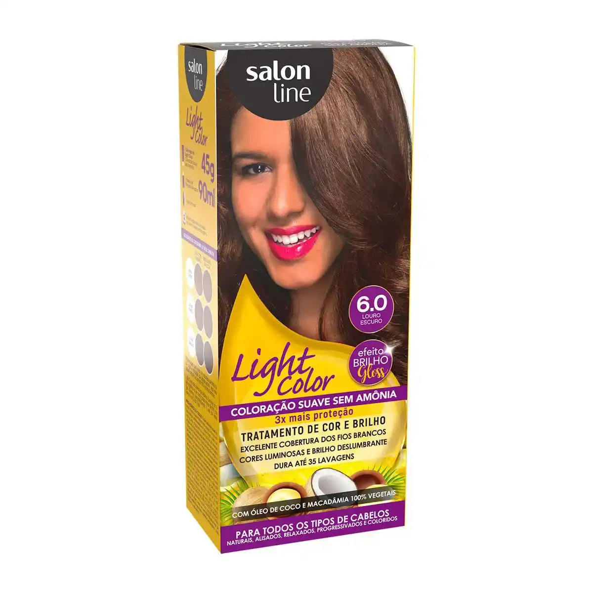 TINTURA LIGHT COLOR SALONLINE LOURO ESCURO 6.0