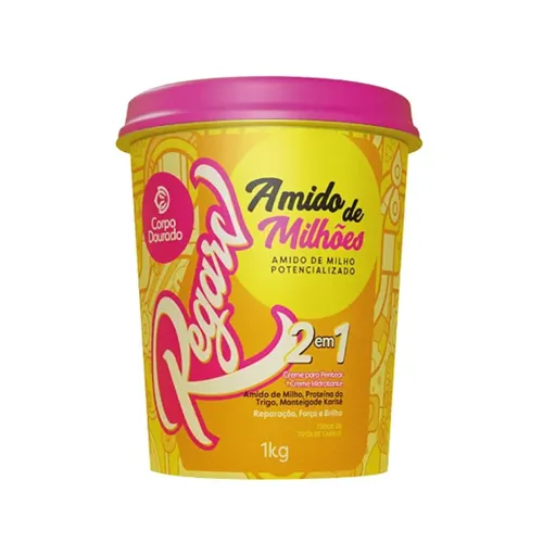 CREME CABELO 2EM1 CORPO DOURADO AMIDO DE MILHOES 1KG