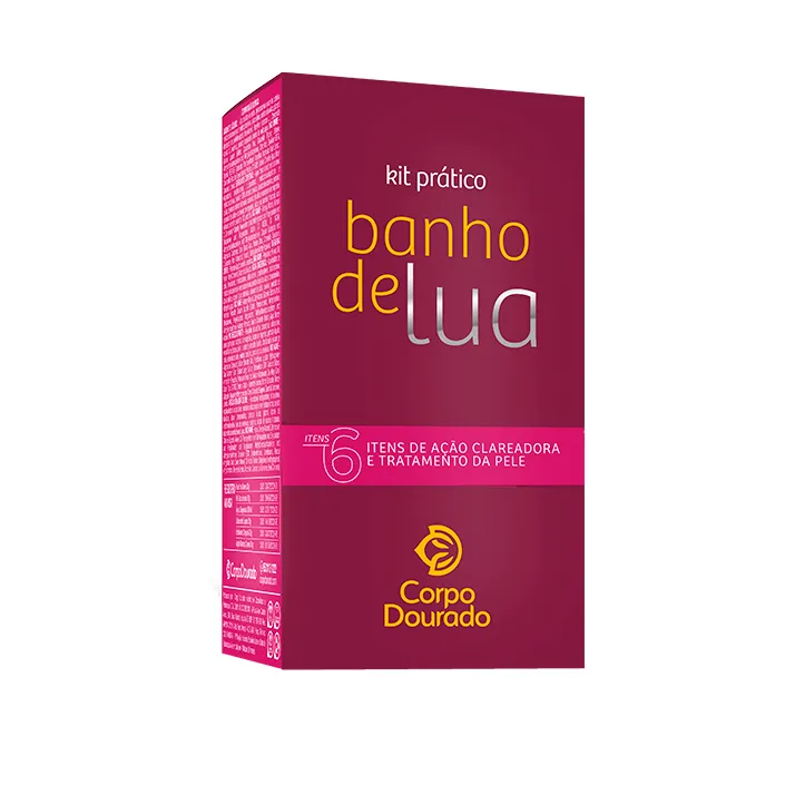 KIT BANHO DE LUA TRADICIONAL CORPO DOURADO 6 ITENS