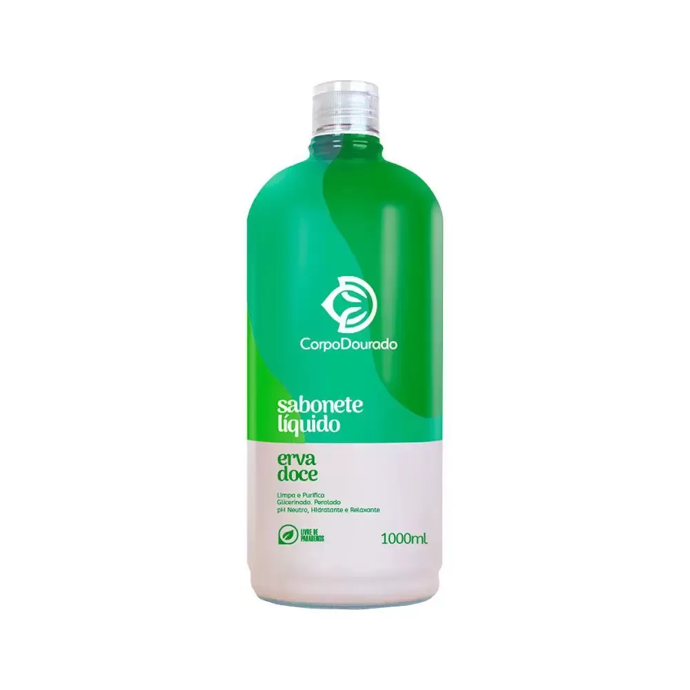 SABONETE LIQUIDO CORPO DOURADO ERVA DOCE 1L