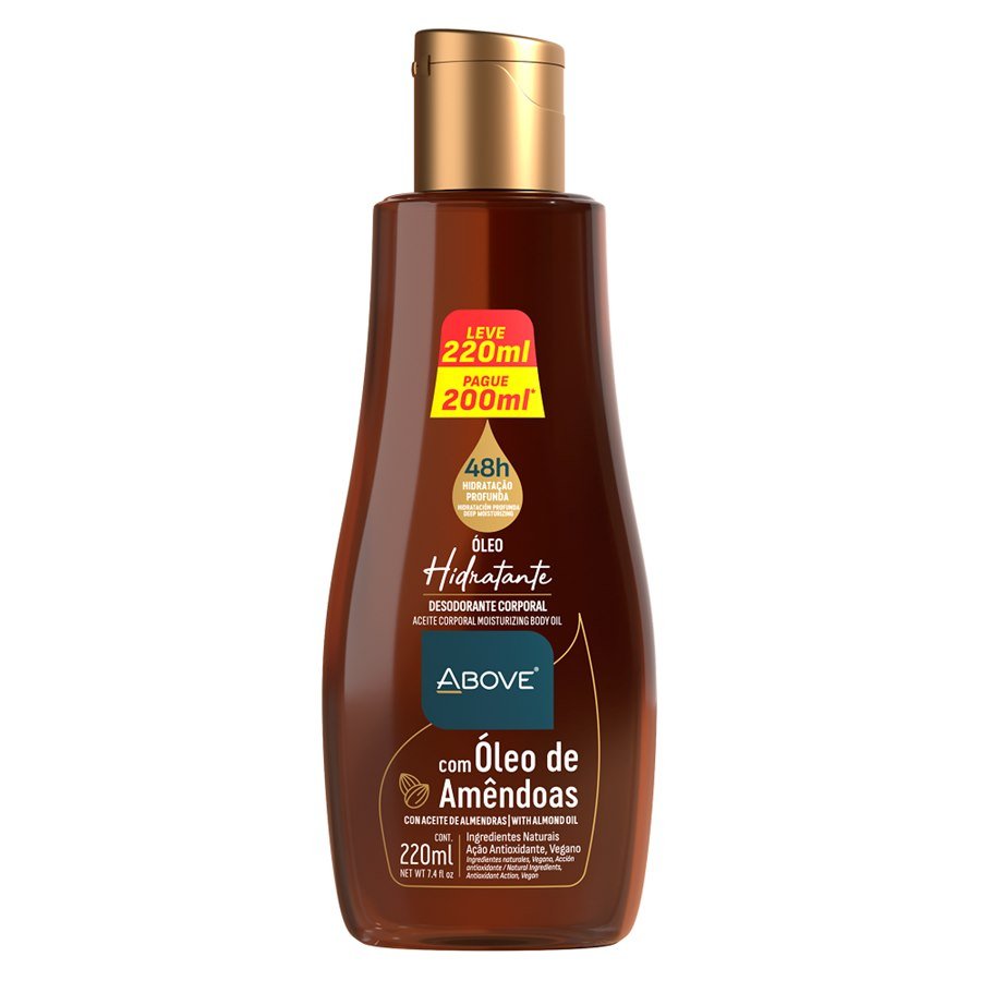 OLEO HIDRATANTE CORPORAL ABOVE AMENDOAS 220ML
